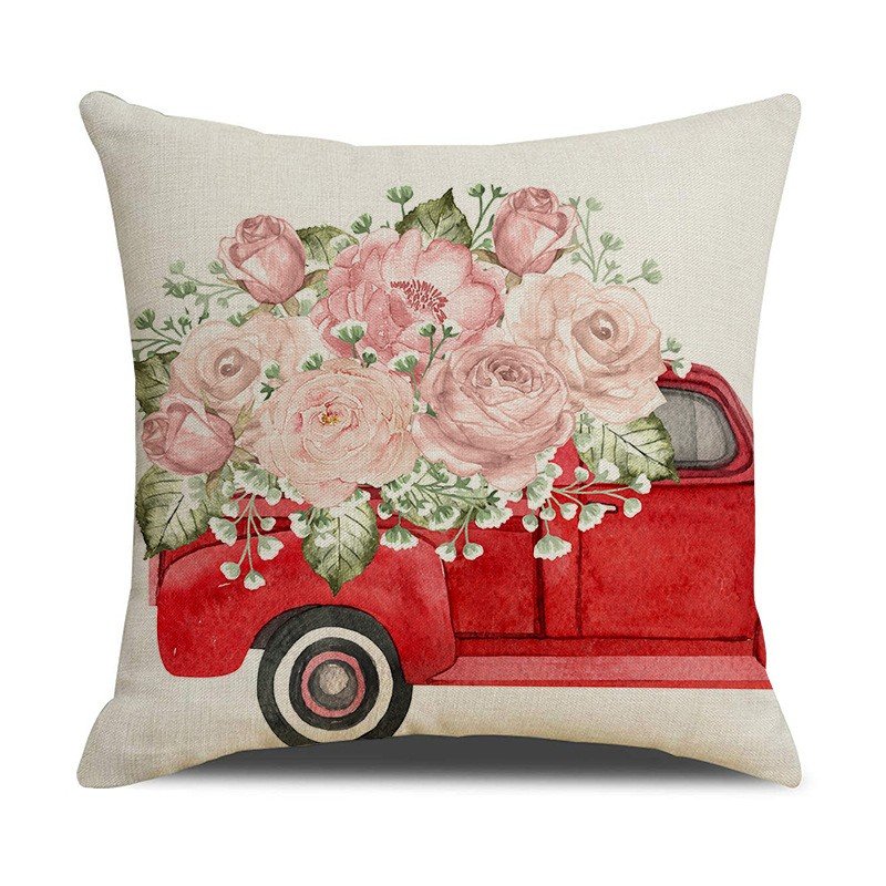 Poszewka Na Poduszkę 45 X 45 Cm Motyw Wiosenny Boho Pod134