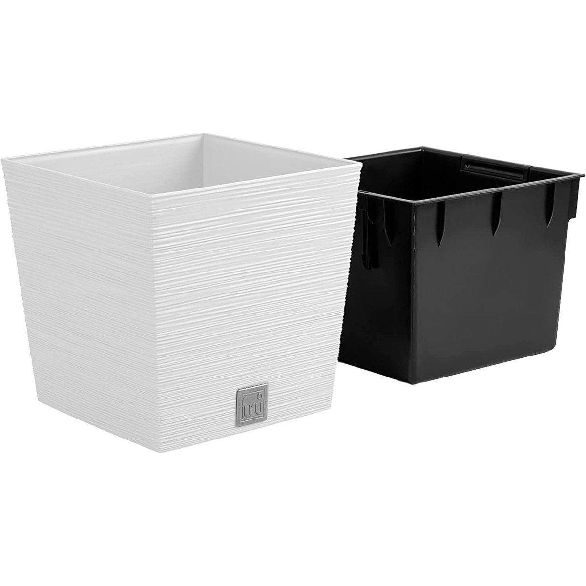 Doniczka FURU SQUARE LOW - bia