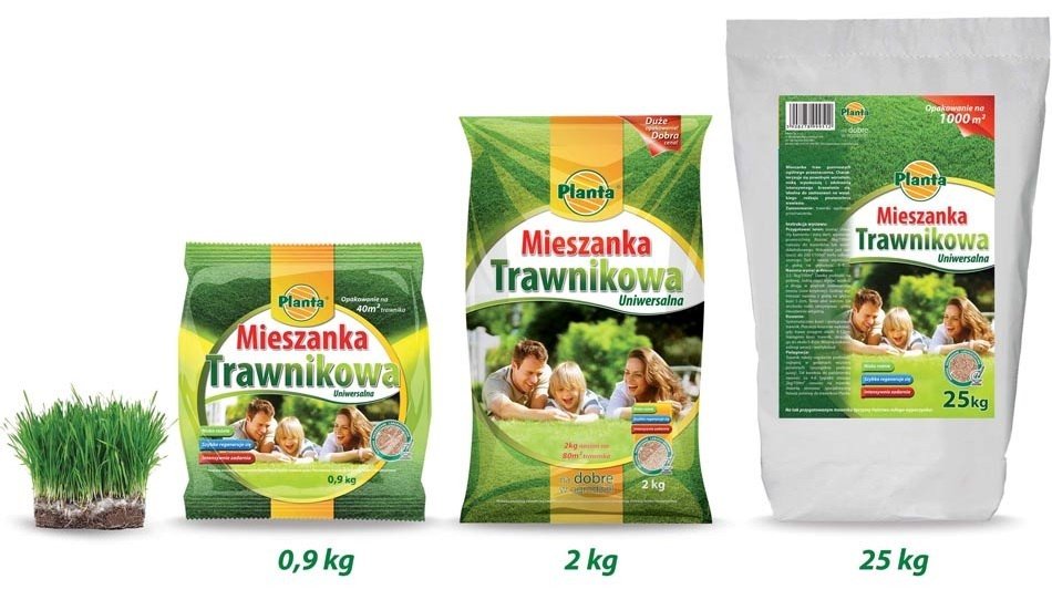 Trawa - Uniwersalna mieszanka trawnikowa 0,9 kg PLANTA