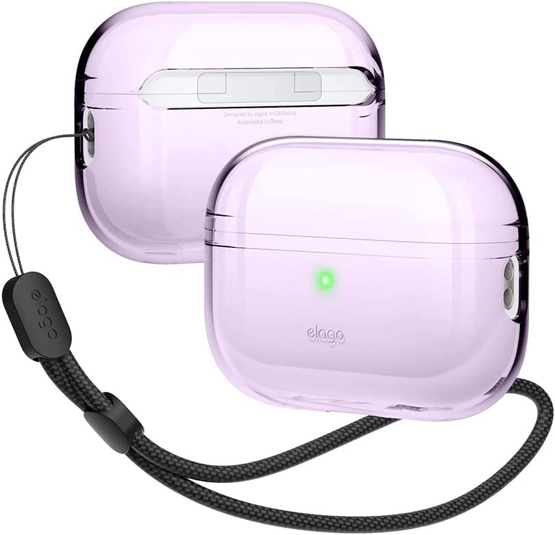 ELAGO Etui Case Przezroczyste z smyczką na AirPods Pro 2, Lavender