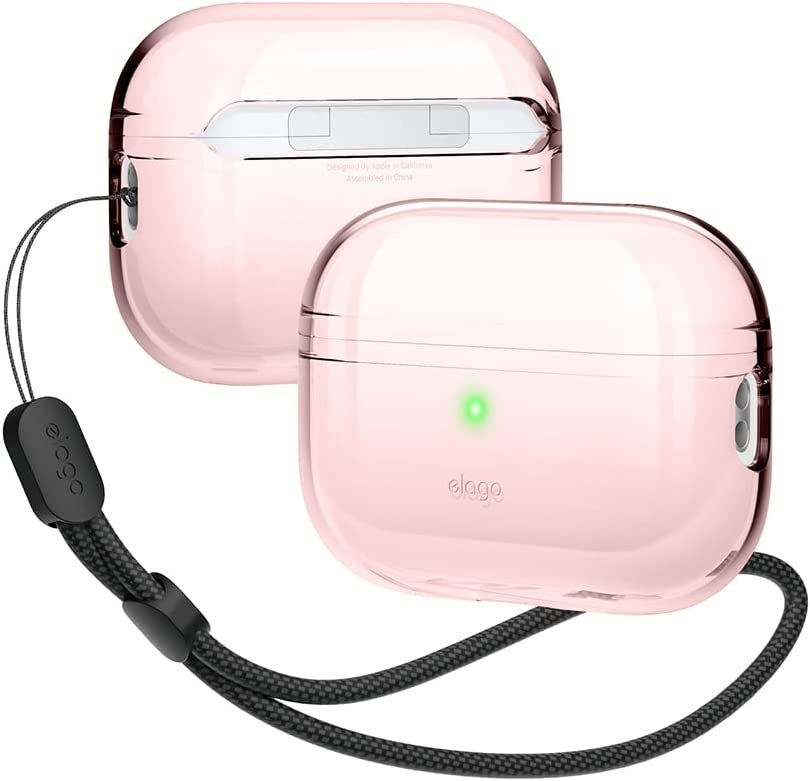 ELAGO Etui Case Przezroczyste z smyczką na AirPods Pro 2, Lovely Pink