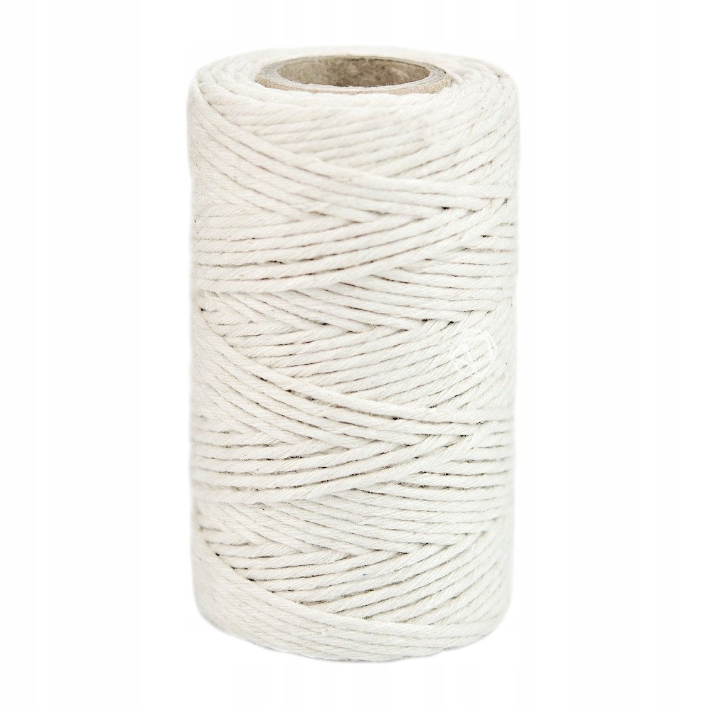 SZNUREK bawełniany biały naturalny 2mm 100g 50m