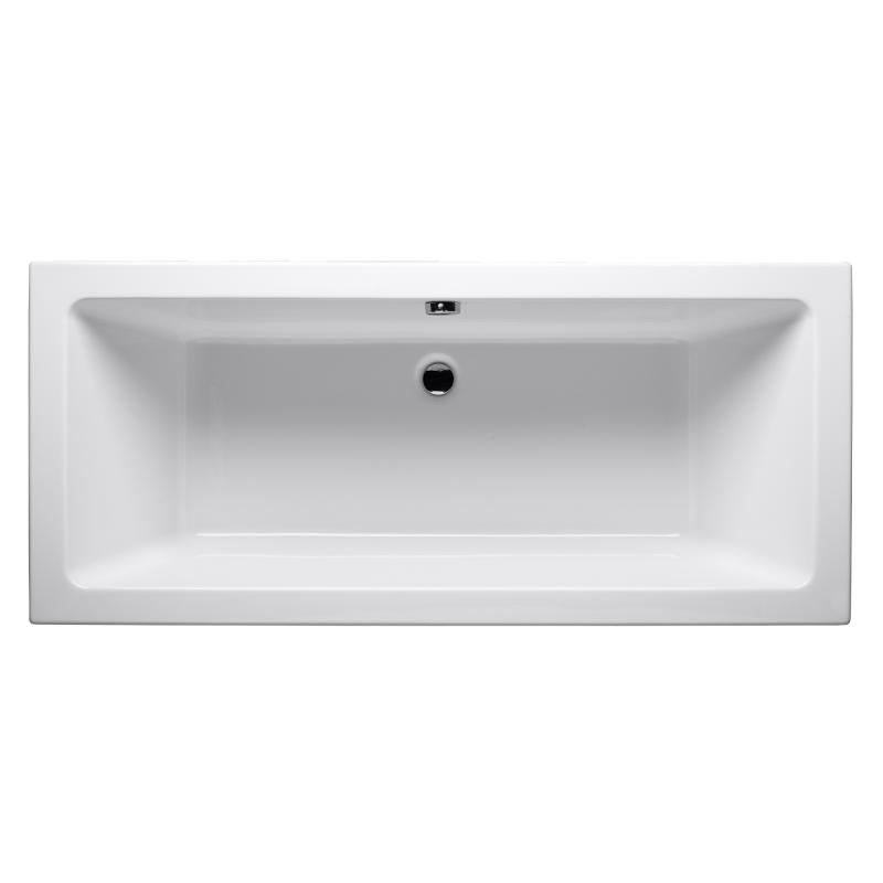 Riho Lusso Zestaw Wanna prostokątna 160x70 cm biała + zestaw odpływowo-przelewowy + nóżki BA57/B013001005+495121+01U