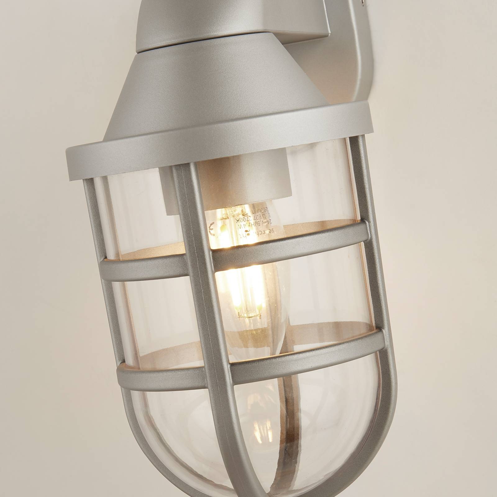 Searchlight Kinkiet zewnętrzny X Seaside, srebrny, IP44