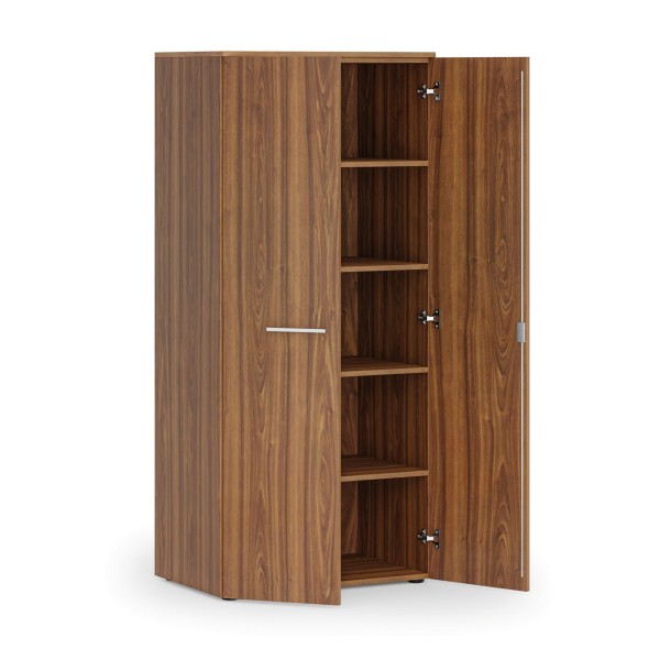 Szafa biurowa z drzwiami PRIMO WOOD, 1781 x 800 x 500 mm, orzech