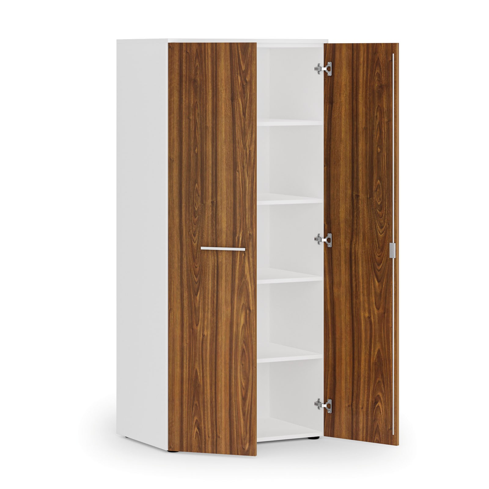 Szafa biurowa z drzwiami PRIMO WHITE, 1781 x 800 x 500 mm, biały/orzech