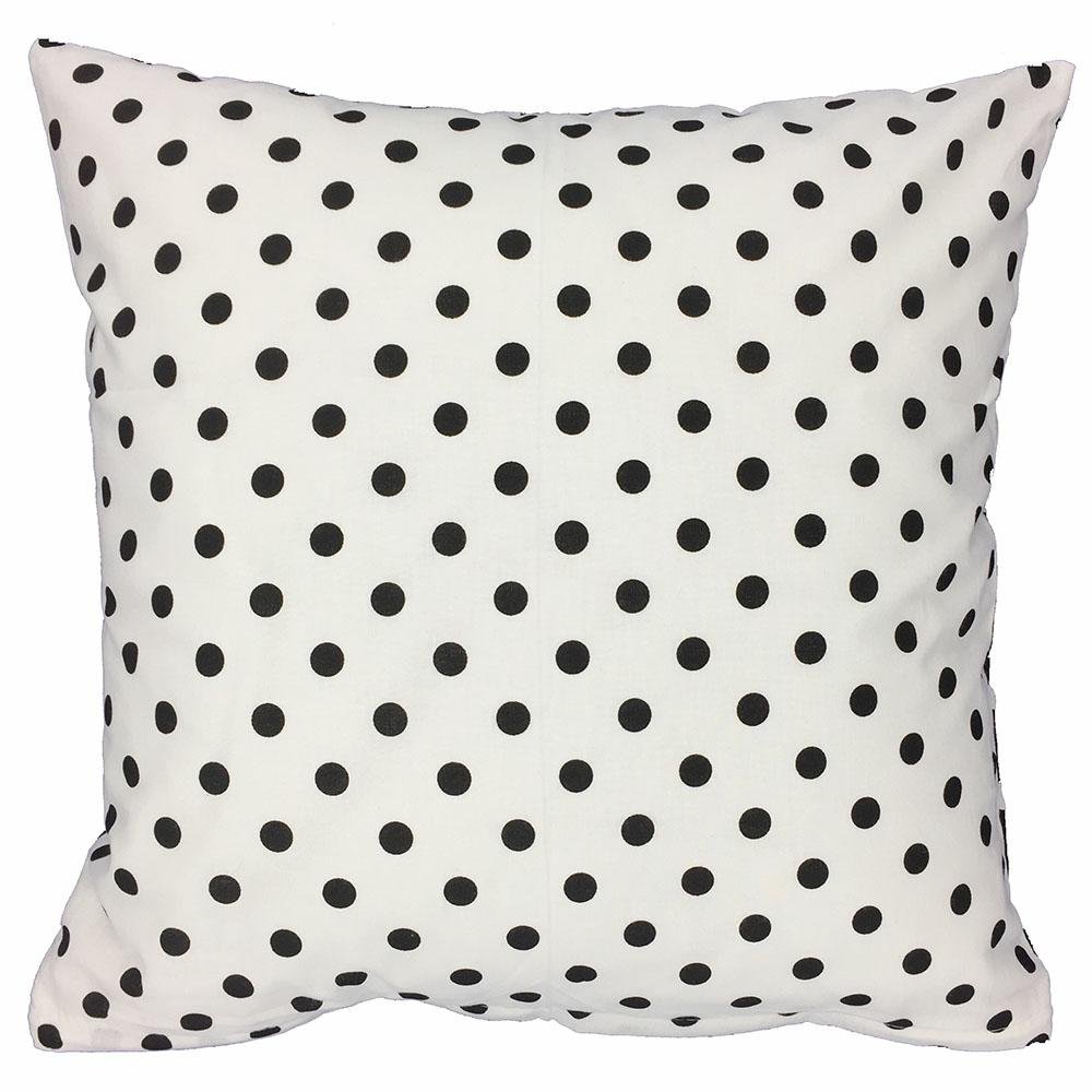 Poszewka 50x60 R051 biała czarna groszki 48D 61D
