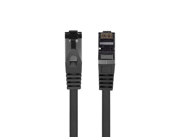 Lanberg, Patchcord Kat.8.1 S/ftp Lszh Cu 0.5m, Czarny Fluke Passed
