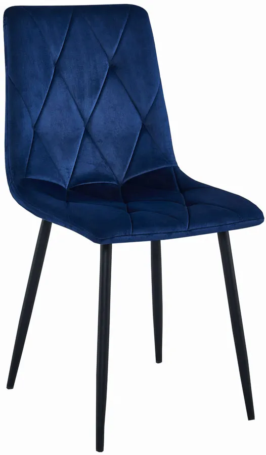 Granatowe welurowe krzesło tapicerowane G6-A58