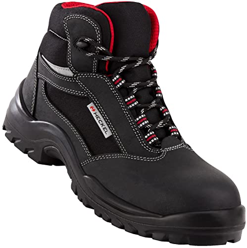 Heckel FOCUS HIGH 2.0 S3 PUR buty robocze – buty ochronne – dla kobiet/mężczyzn, czarny, 39 eu