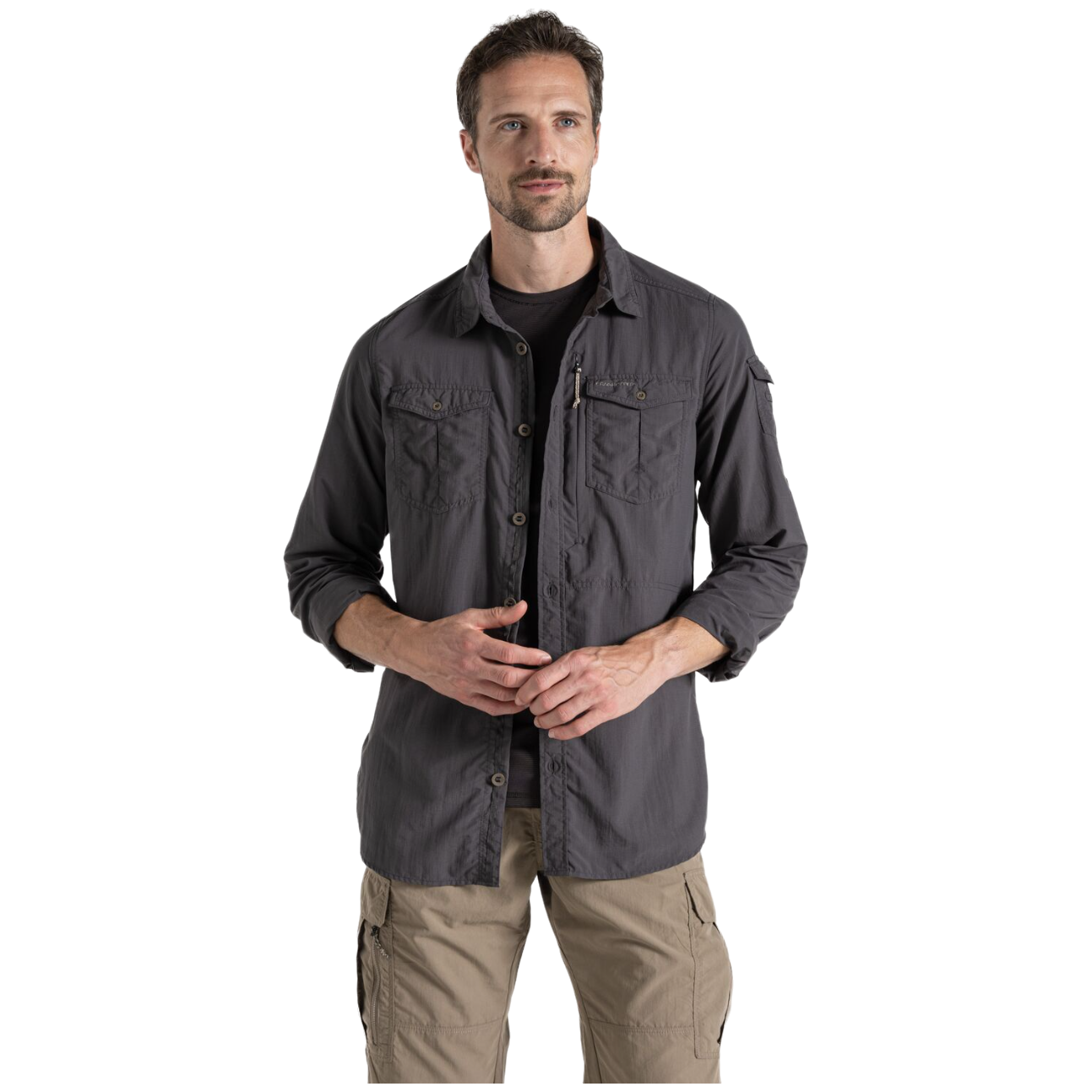 Koszula męska Craghoppers NosiLife Adventure Long Sleeved Shirt III Rozmiar: M / Kolor: czarny