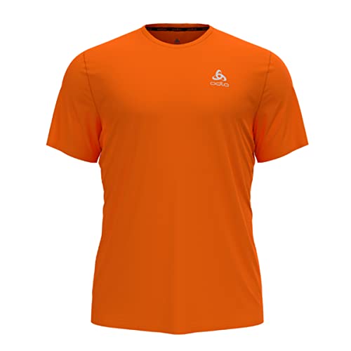 Odlo Męski T-shirt Essential Flyer z okrągłym dekoltem, pomarańczowy (Shocking Orange), XXL