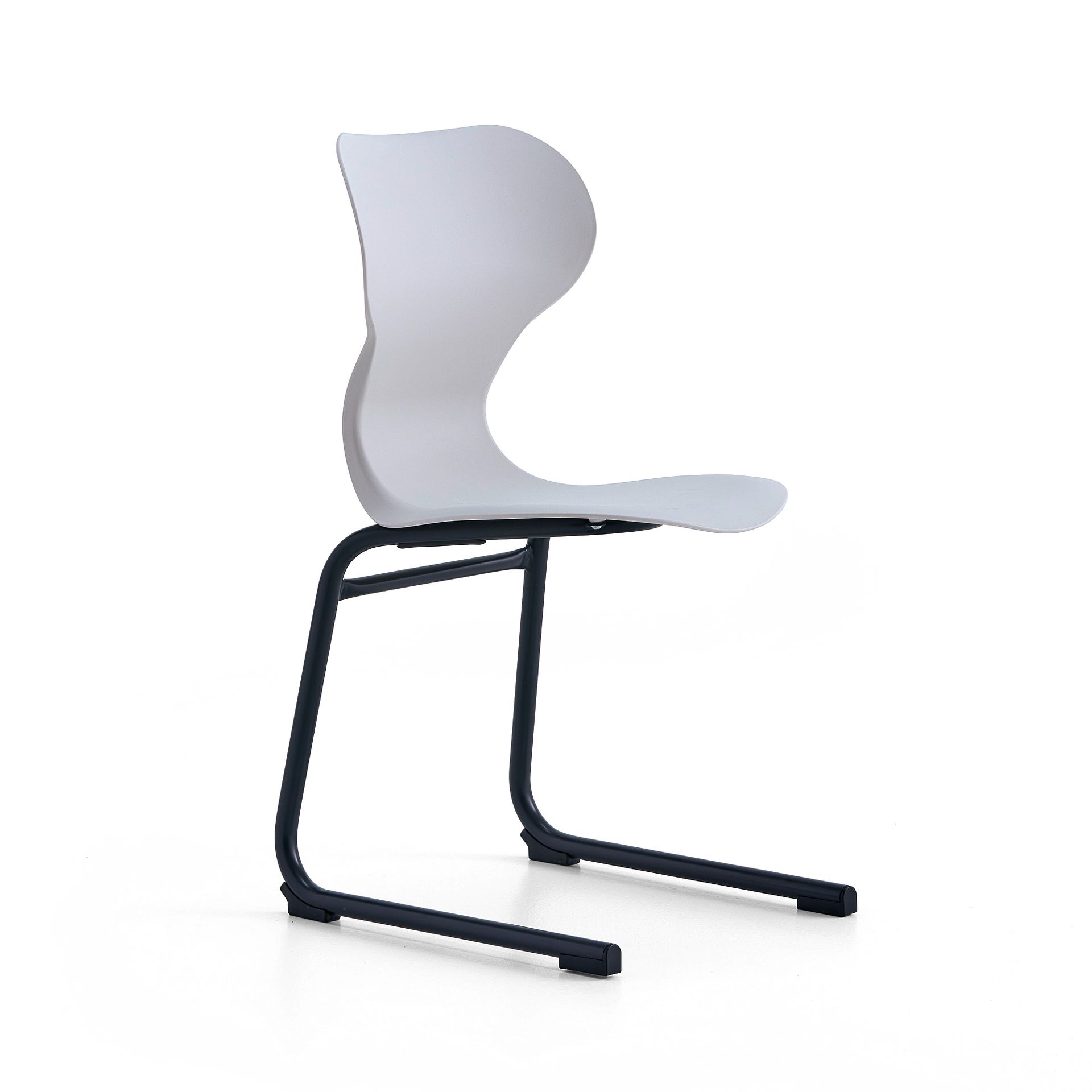 Krzesło BRIAN, płozy, antracyt/jasnoszary