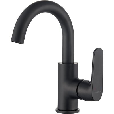 Kuchinox Dima bateria umywalkowa stojąca z wylewką U czarny mat BQD728D