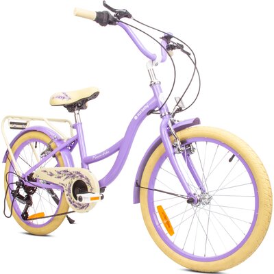 Rowerek dziecięcy SUN BABY Flower bike 20 cali dla dziewczynki Lawendowy