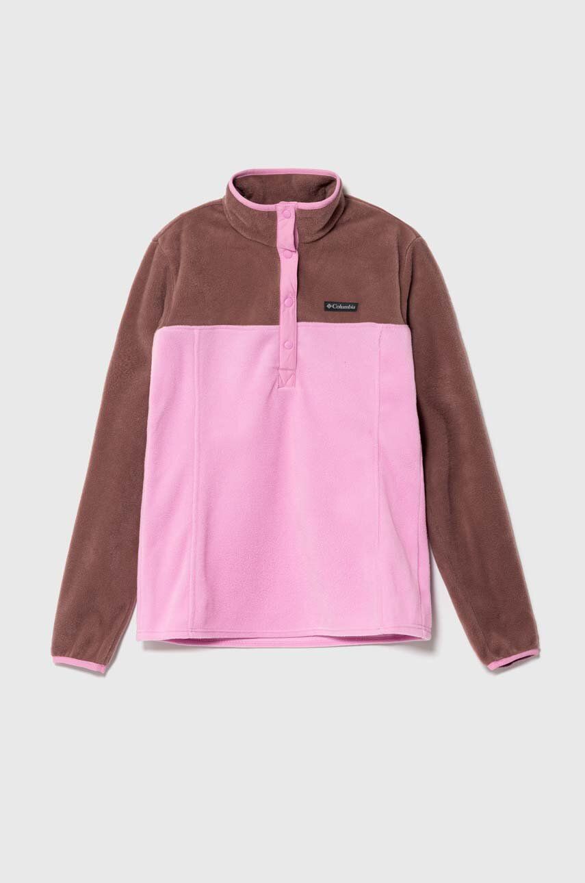 Columbia bluza sportowa Benton Springs damska kolor różowy gładka