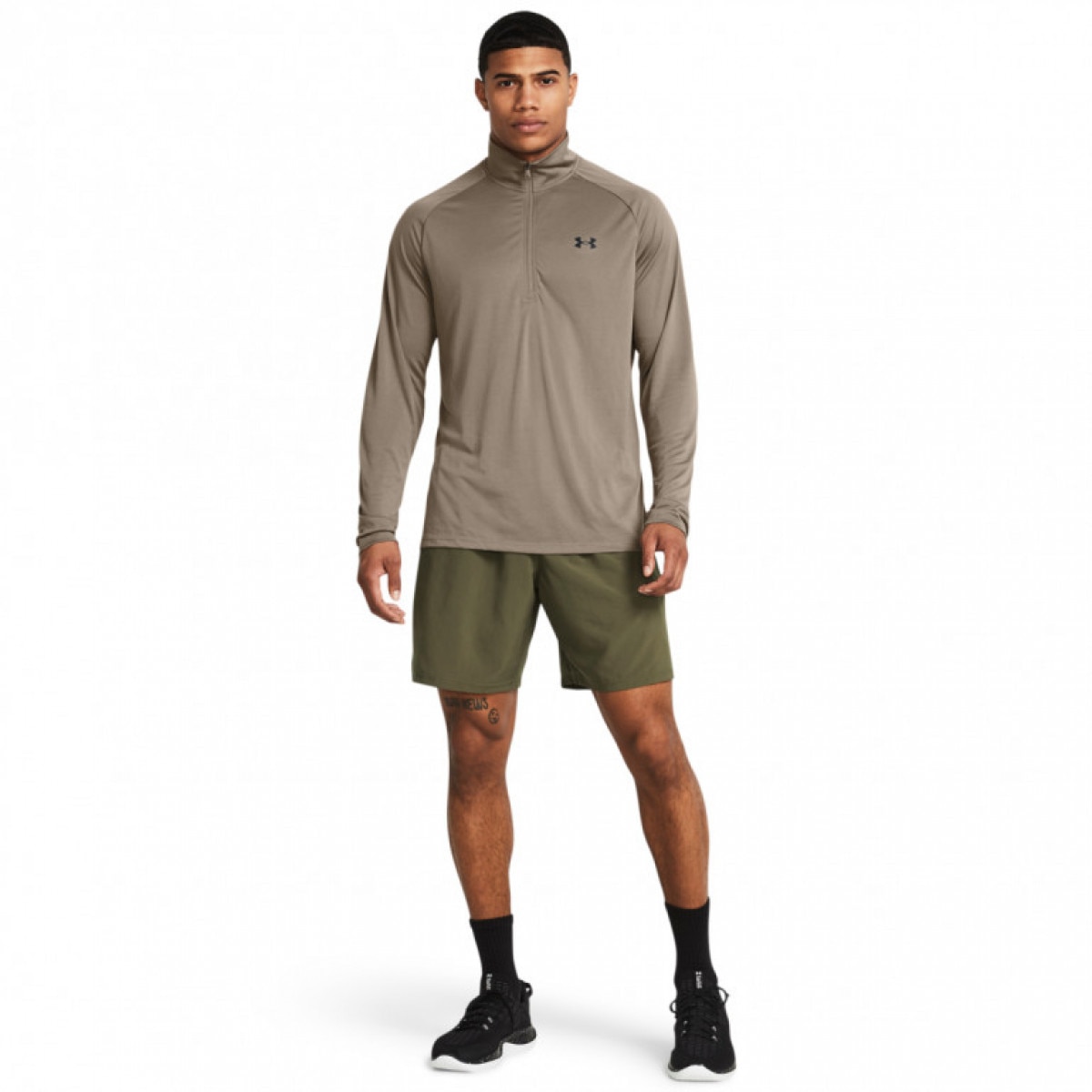 Męskie spodenki treningowe Under Armour UA Woven Wdmk Shorts - khaki - UNDER ARMOUR