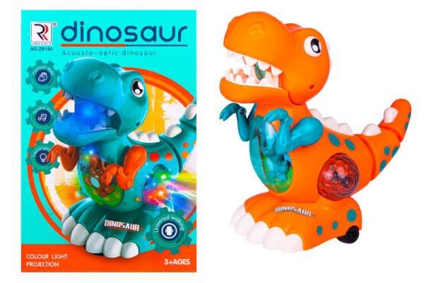 Dinozaur świecący dla malucha z muzyką i światłami 1005951 MIX