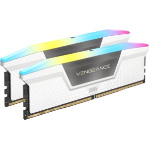 CORSAIR VENGEANCE RGB DDR5 RAM 64 GB (2x32 GB) 5200 MHz CL40 Intel XMP iCUE kompatybilna pamięć komputerowa - biała CMH64GX5M2B5200C40W