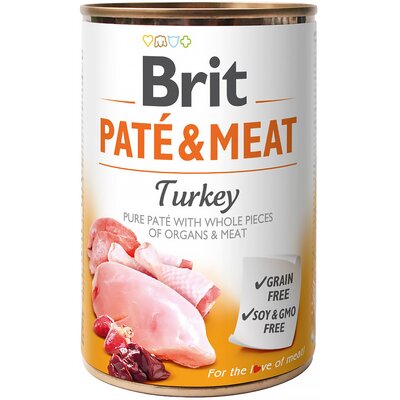 Brit Pate & Meat Turkey Indyk Mokra Karma Dla Psa 400 g