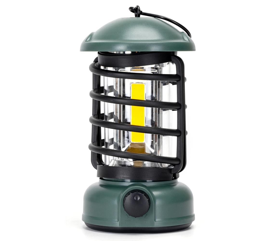 Aigostar - LED Ściemnialna latarka kempingowa LED/3xAA zielona 18 cm