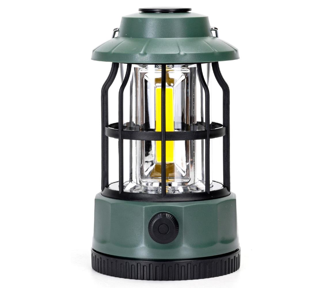 Aigostar - LED Ściemnialna latarka kempingowa LED/3xAA zielona 17,5 cm