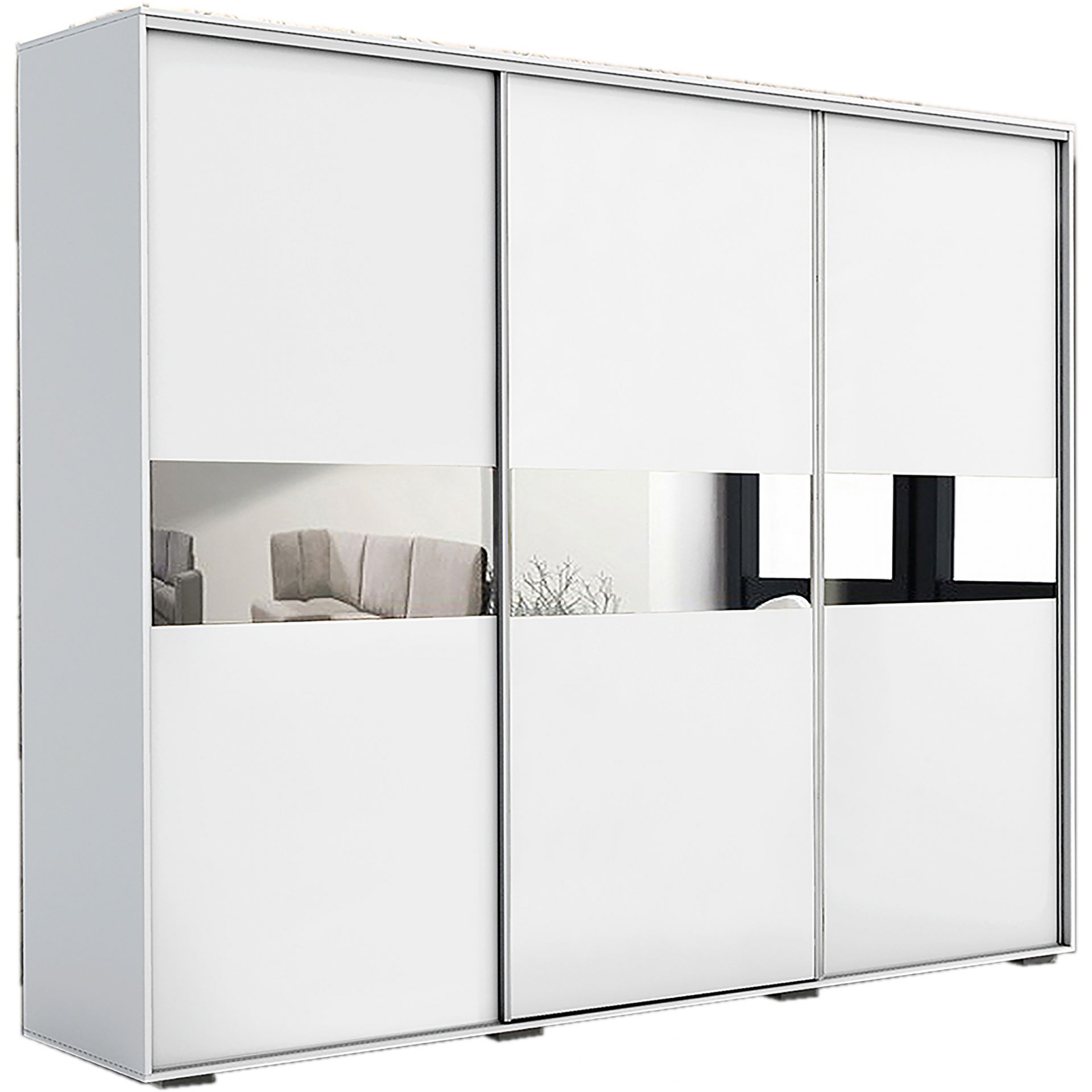 Szafa Przesuwna 278 A27 Skąpski Meble Biały, Craft Złoty, 215 cm