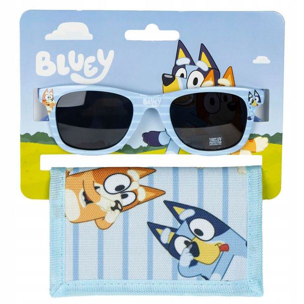 Bingo i Bluey okulary przeciwsłoneczne+ portfel Blue