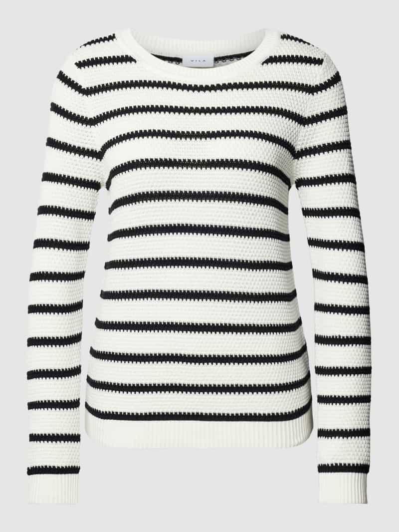 Sweter z dzianiny ze wzorem w paski model ‘DALO’