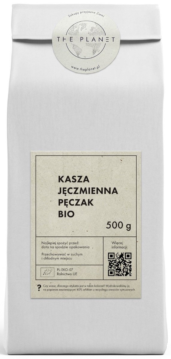 KASZA JĘCZMIENNA PĘCZAK BIO 500 g - THE PLANET