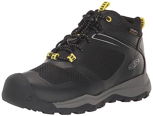 KEEN Dziecięce buty trekkingowe Wanduro Mid Unisex, Czarny Srebrny, 34 EU