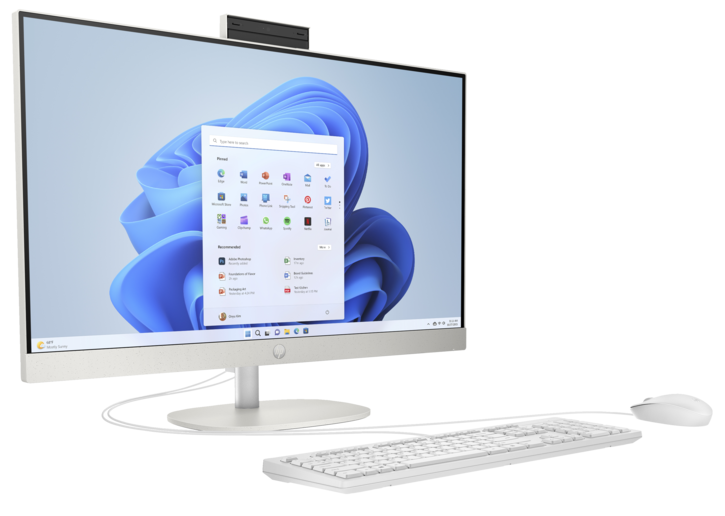 All in One HP 27-cr0024na / 8D6W5EA / Intel i7-13 / 8GB / SSD 512GB / Intel Xe / FullHD / Win 11 / Biały