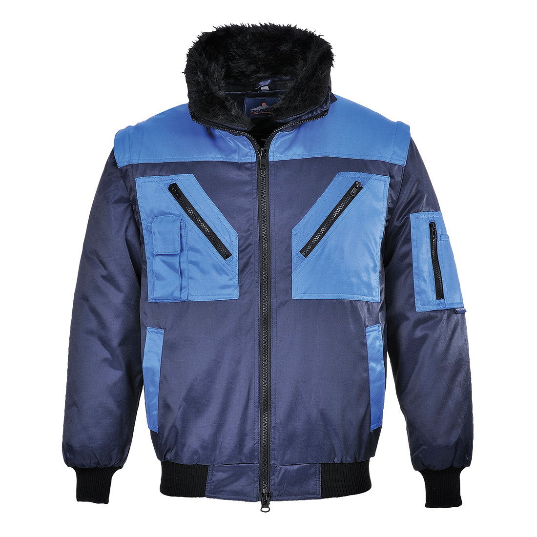 Dwukolorowa kurtka typu Pilot. PORTWEST Granat 2XL