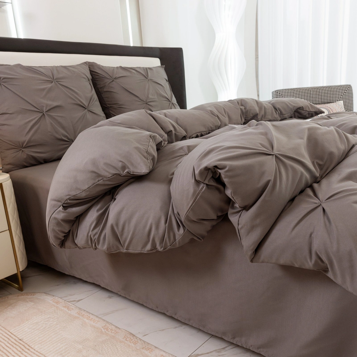 Pościel 160 x 200 3cz Ozdobna Marszczona Pia 03