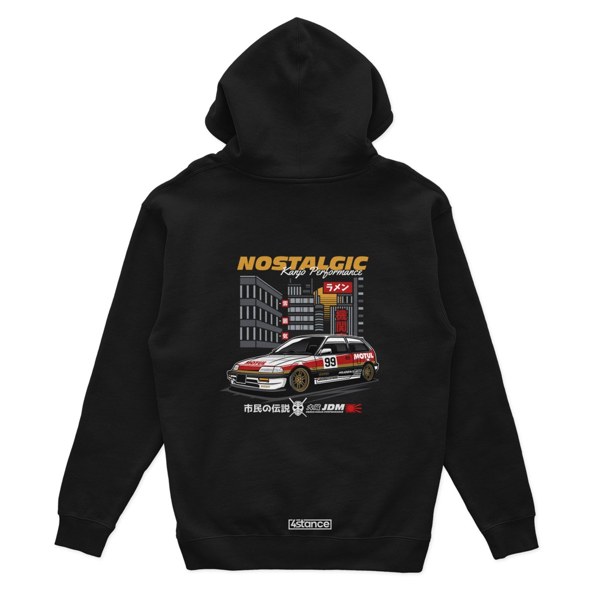 Czarna bluza z kapturem  HONDA KANJO OSAKA-M