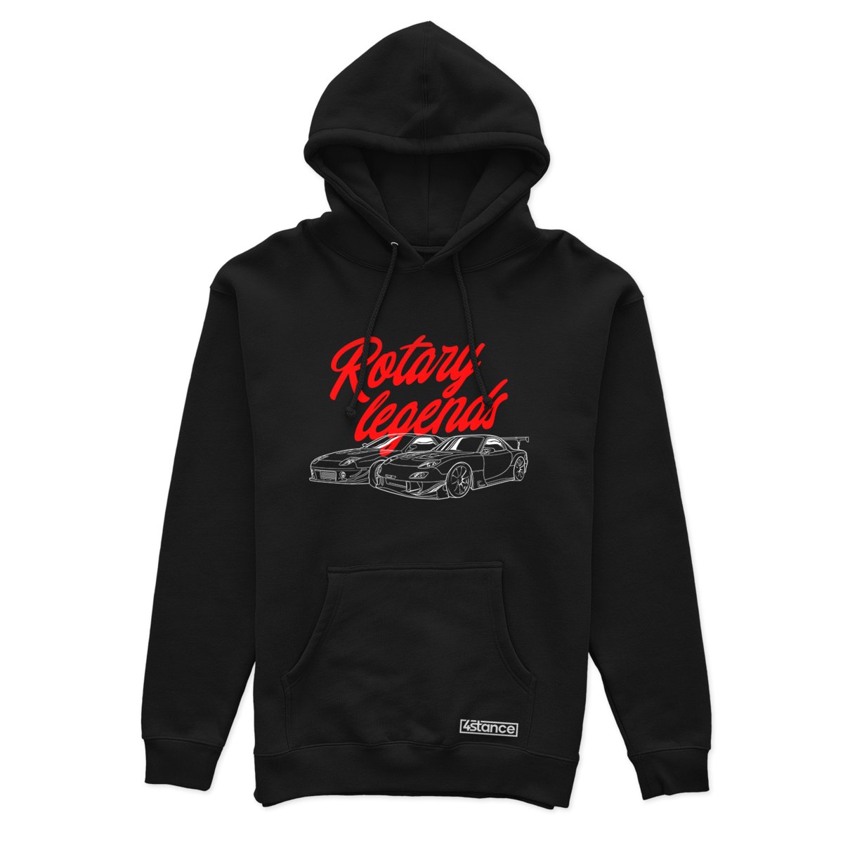 Czarna bluza z kapturem ROTARY LEGENDS-M