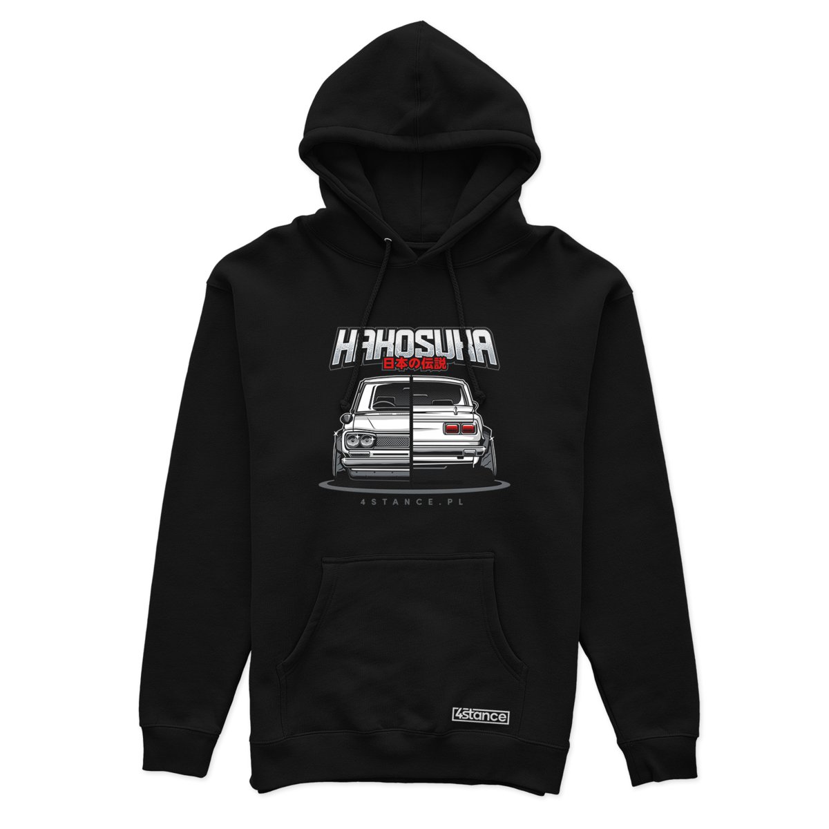 Czarna bluza z kapturem NISSAN GT-R C110 HAKOSUKA-XS