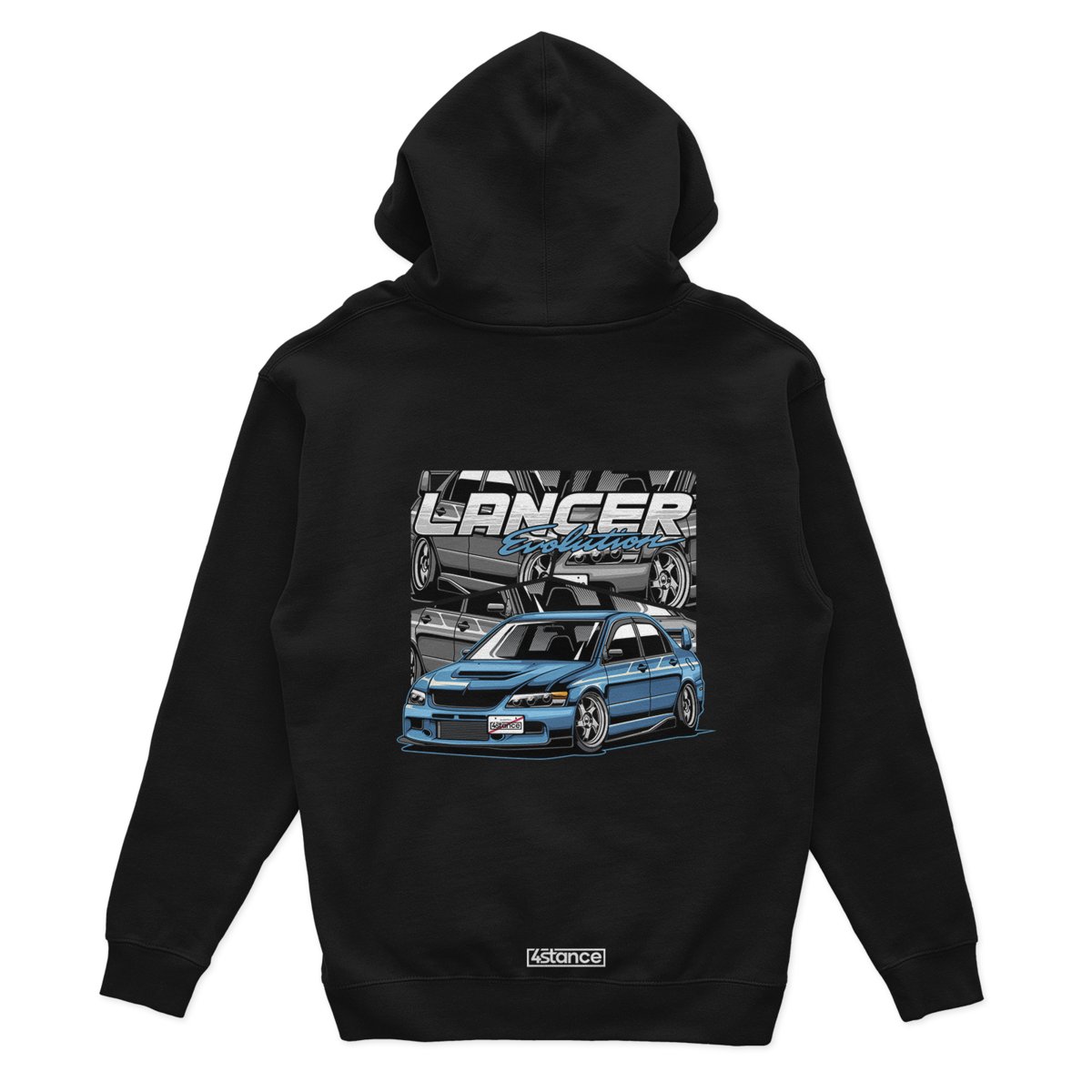 Czarna bluza z kapturem MITSUBISHI LANCER EVO VI-M