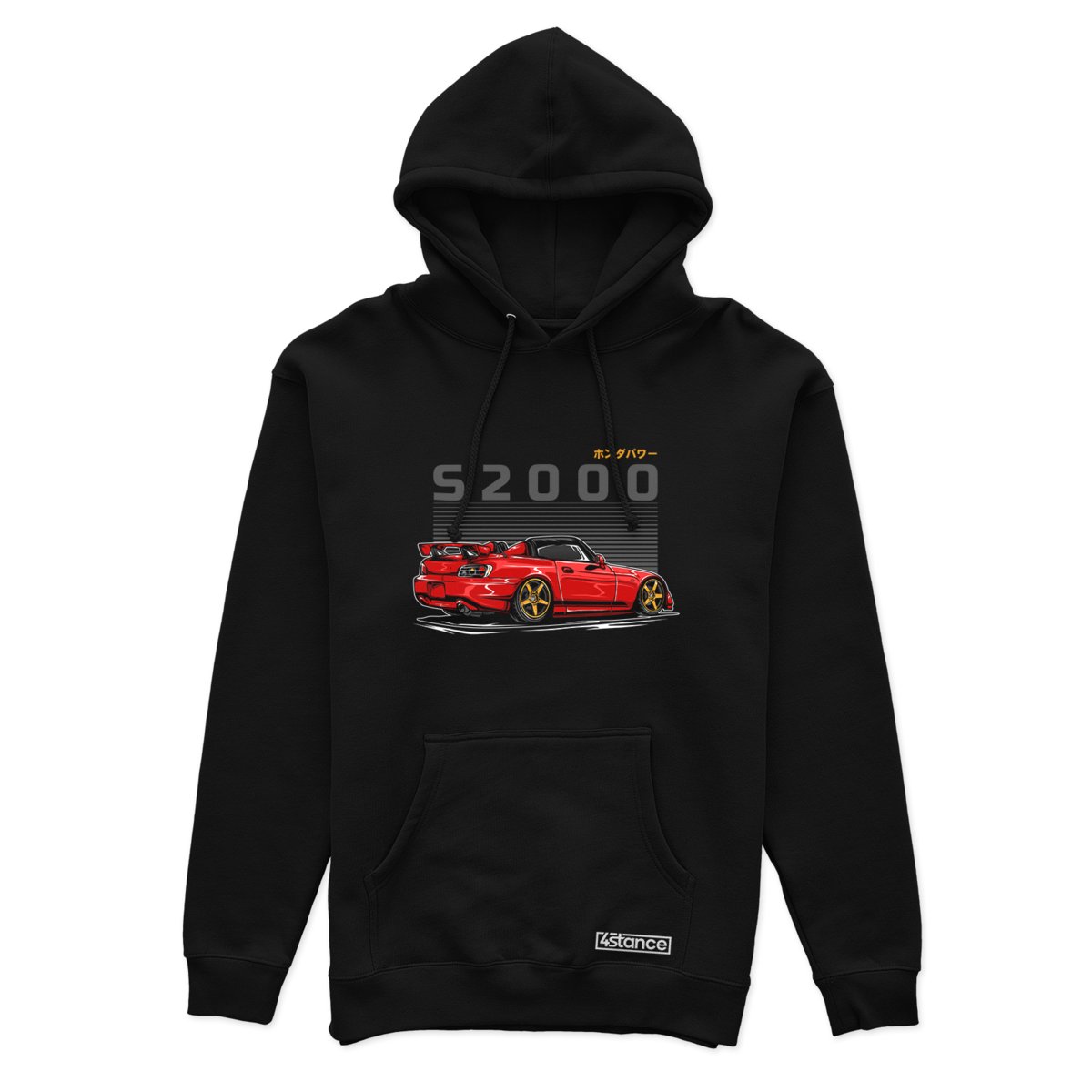 Czarna bluza z kapturem HONDA S2000-XXL