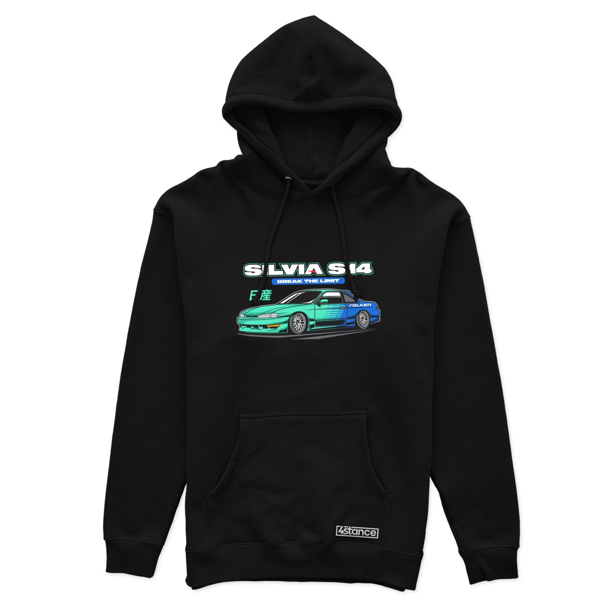 Czarna bluza z kapturem NISSAN SILVIA S14 FALKEN-XS