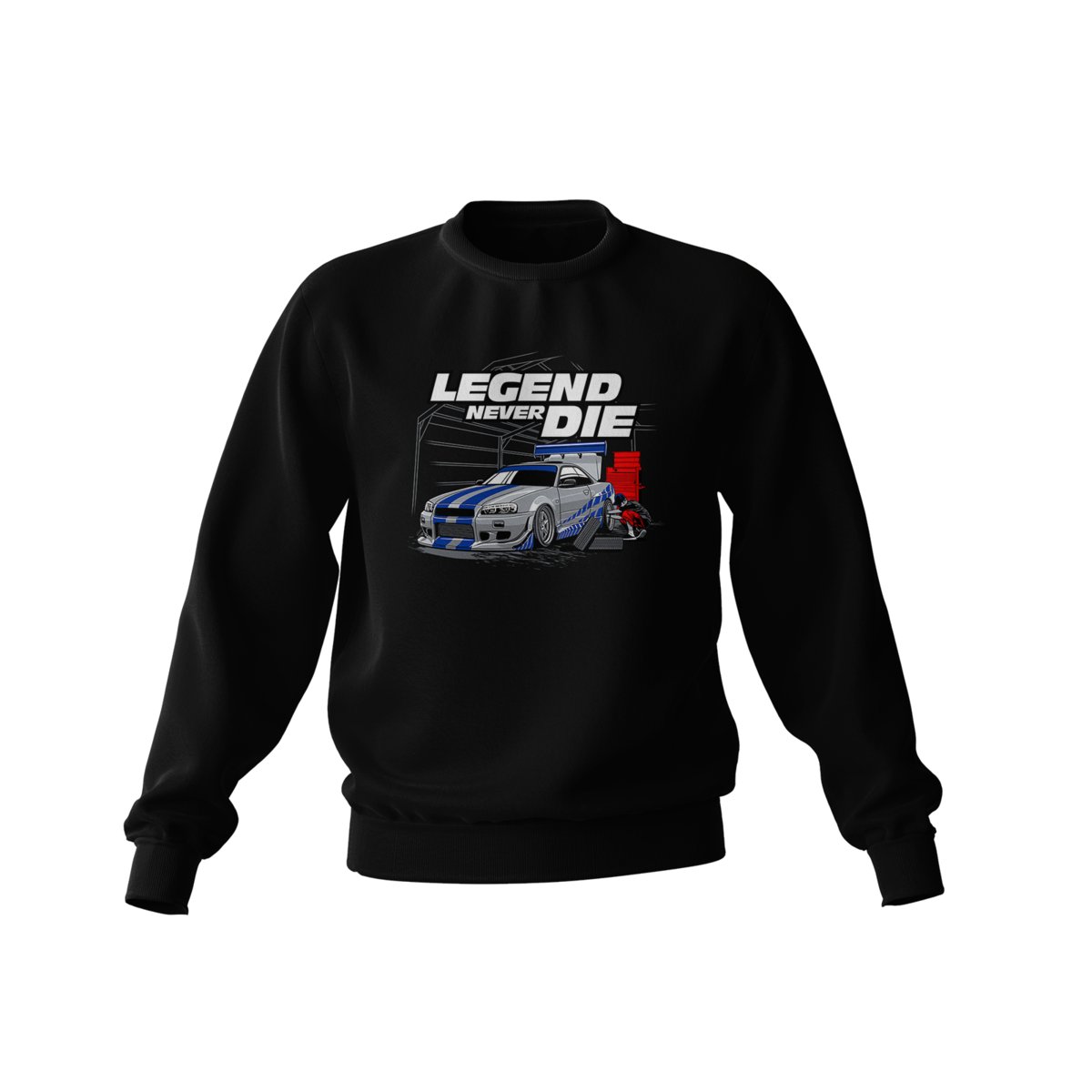 Czarna bluza LEGEND NEVER DIE-S