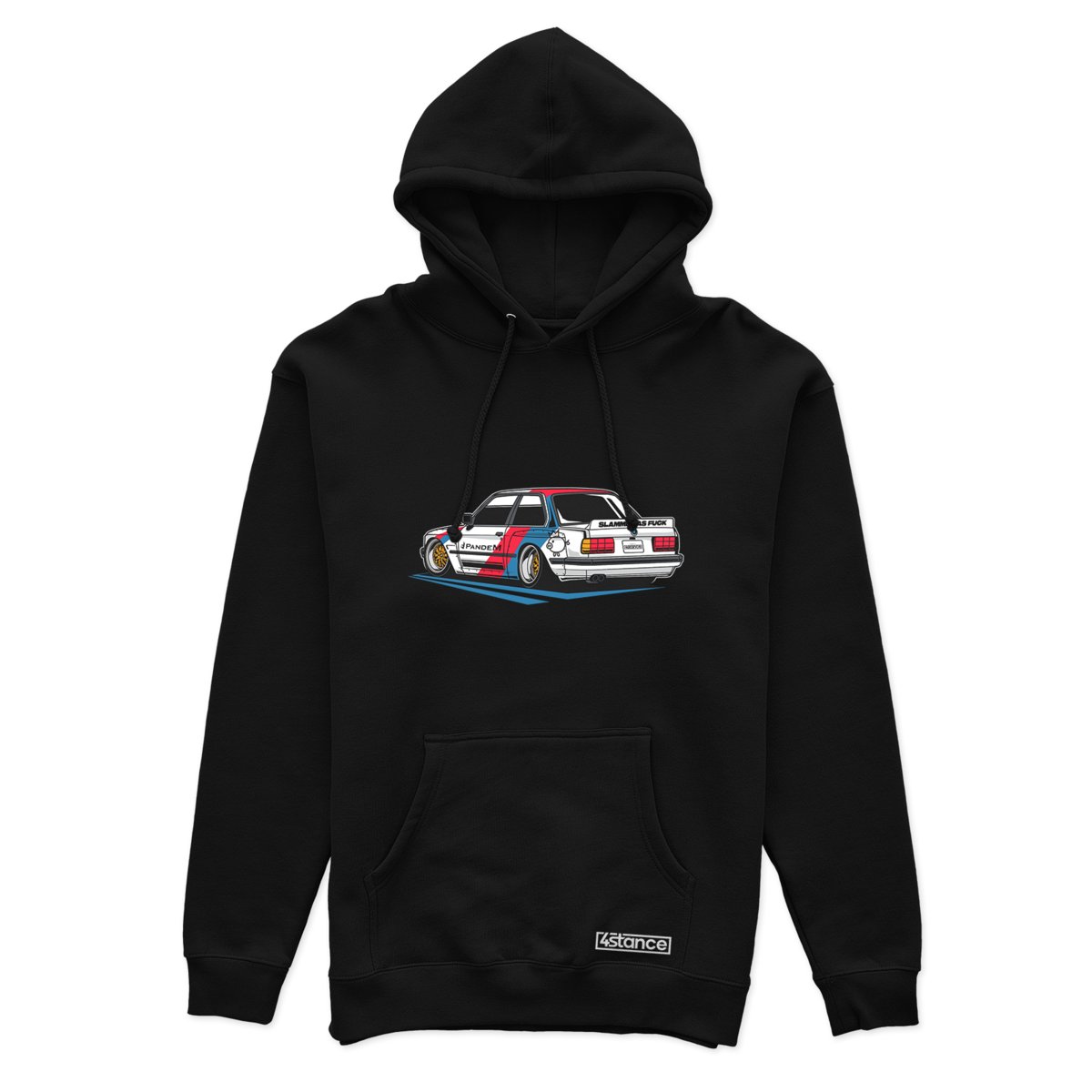 Czarna bluza z kapturem BMW E30 Pandem-S