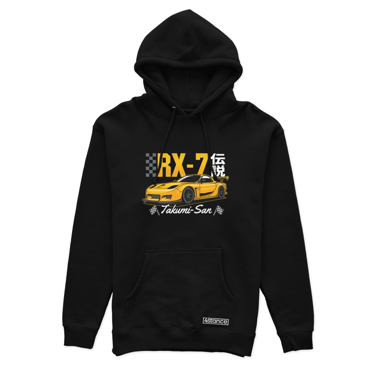 Czarna bluza z kapturem MAZDA RX-7-XL