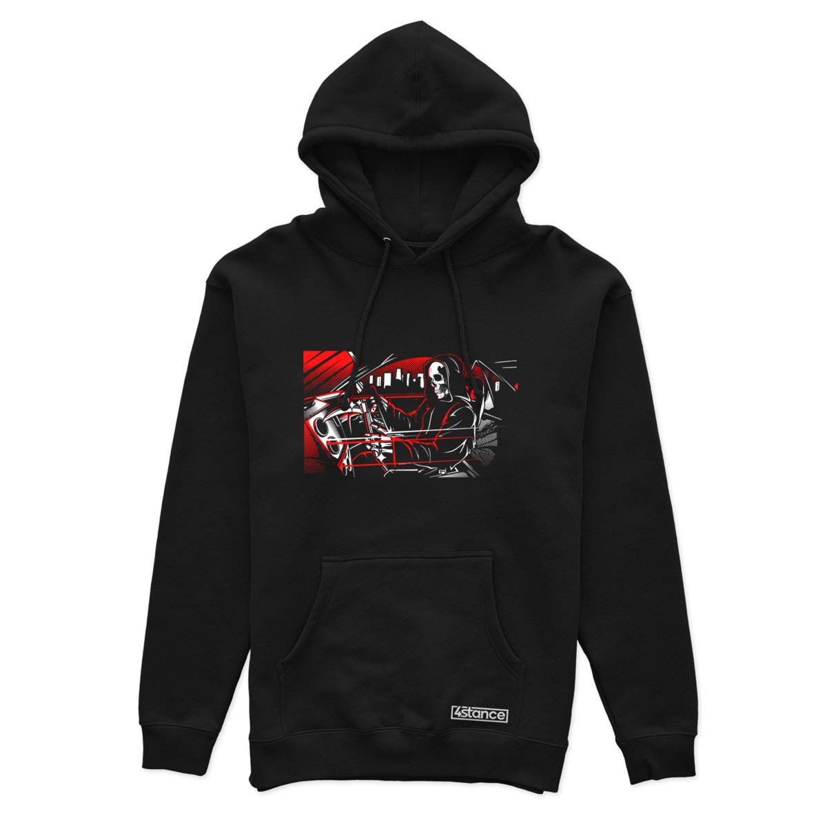 Czarna bluza z kapturem RACER REAPER-L