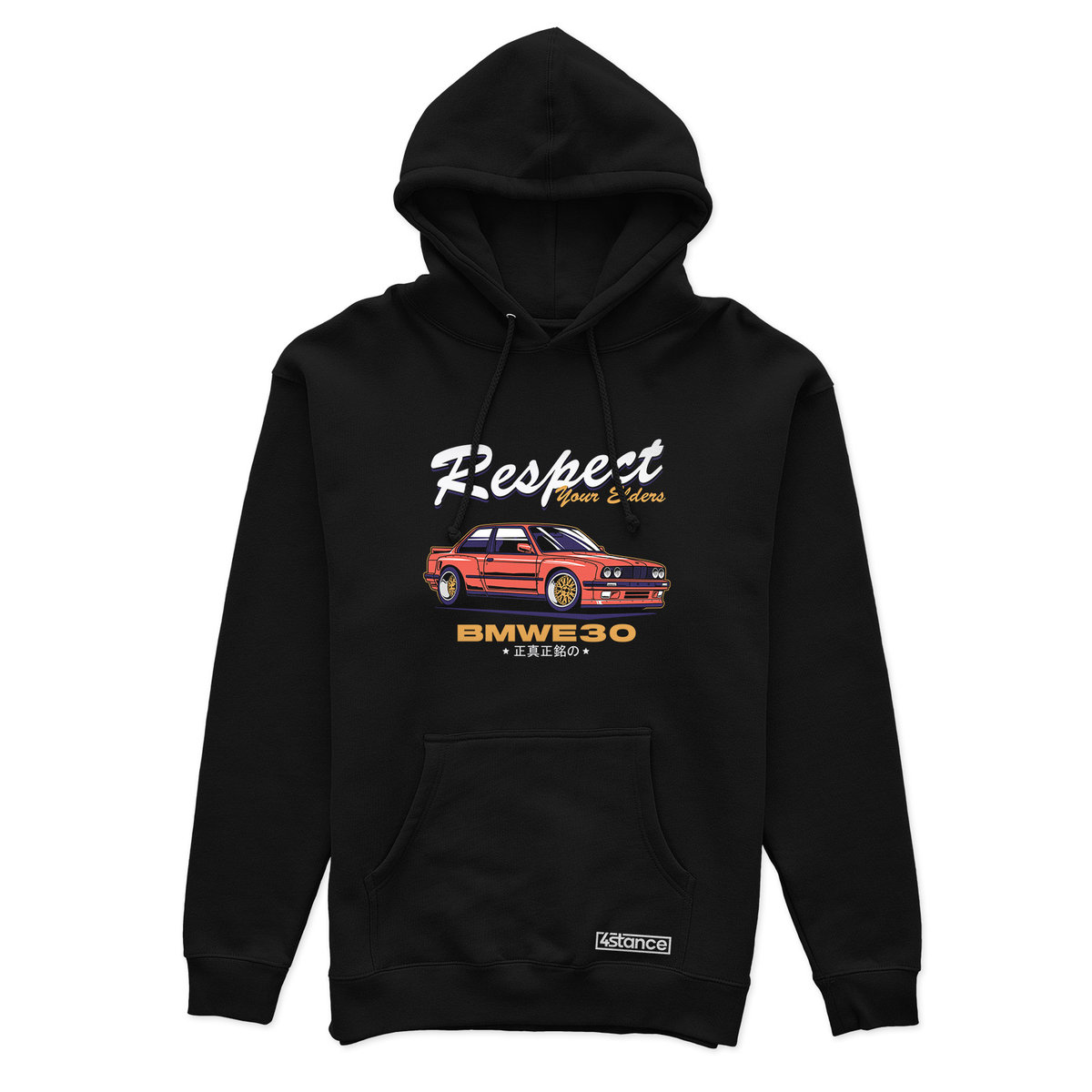 Czarna bluza z kapturem BMW E30 Respect-M