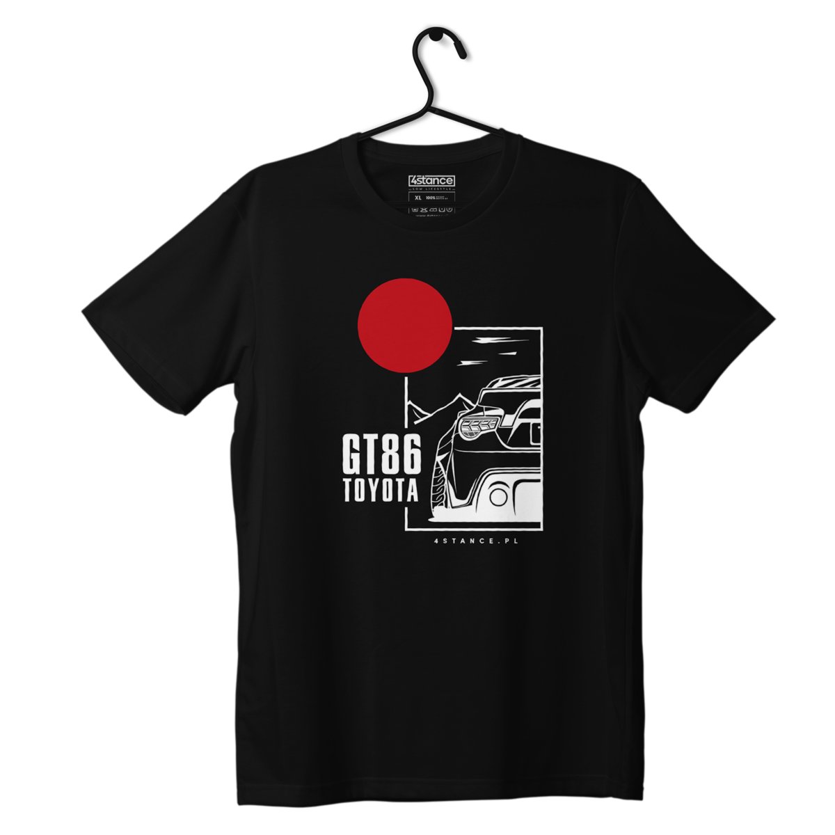 Czarny T-shirt koszulka TOYOTA GT86-XS