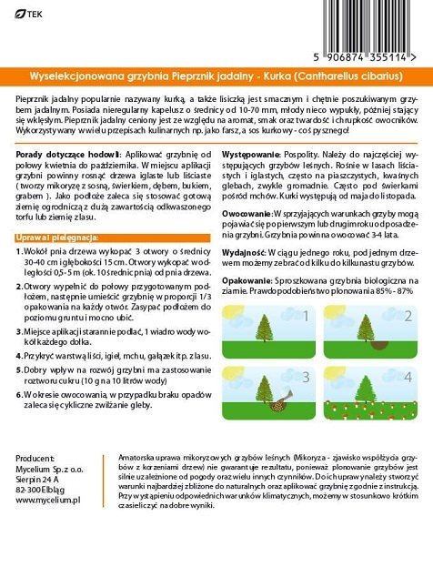 Grzybnia Kurka Pieprznik jadalny 10 g