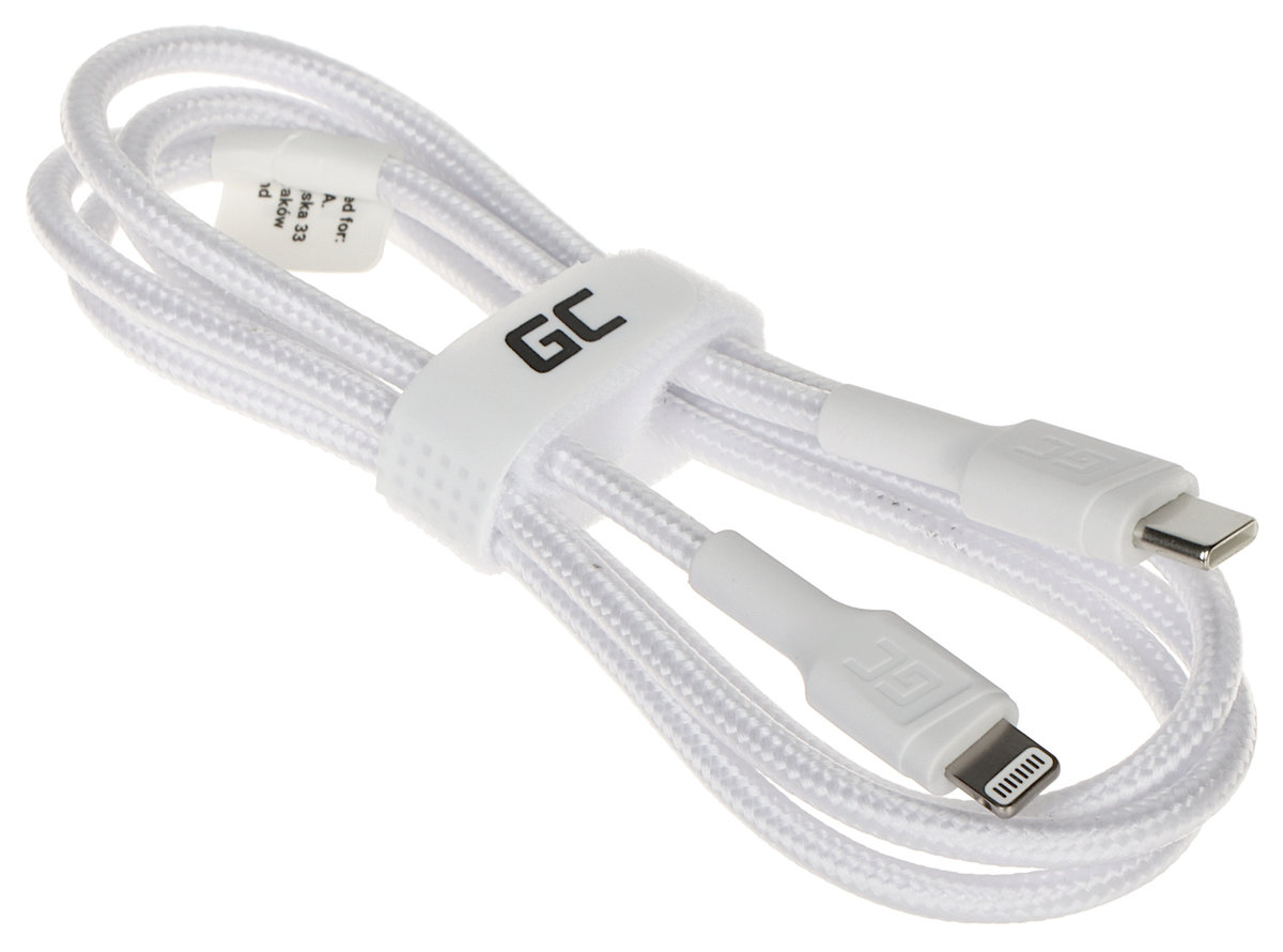 Green Cell USB-C - Lightning MFi 1.0m szybkim ładowaniem Power Delivery