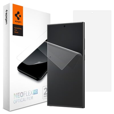 2x Folia Hydrożelowa do Samsung Galaxy S24 Ultra Spigen Neo Flex HD 2-pack kompatybilna z czytnikiem Clear