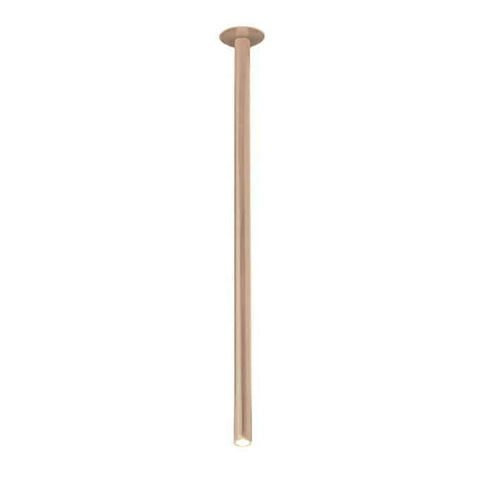 Metalowa sufitowa lampa ALHA 9427 Dohar tuba do sypialni platynowa